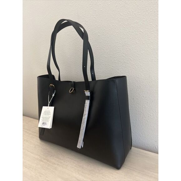 FOSSIL Womens Kier Cactus XL Leather Tote w/Removable Case Black ZB1615001 - Picture 2 of 16